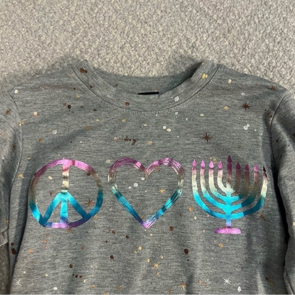 NWT Pixie Lane Hanukkah Sweatshirt - Picture 3 of 7
